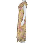 Vintage Miss Dorby 90s Buttercream Chiffon Floral Maxi Dress – Size 16 Yellow Photo 2