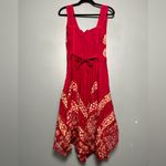 Bohemian Fairy Corset Style Dress Red Floral Handkerchief Hem Womens Free Size Size undefined Photo 3