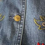 Talbots Embroidered Floral Denim shirt Jacket Cottagecore Top size small Photo 6