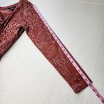 Vera Wang Simply Vera  Long Sleeve Top Crewneck Tee Textured Knit Rust Size M Photo 7