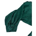 Koche Elegant Emerald Green Blouse Jacquard Black Lace Embroidered Size 36 or 6 Photo 4