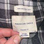 American Eagle gray plaid leggings plaid babydoll top Photo 2