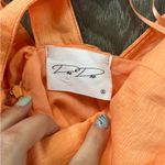 Orangey Coral Ruffled Sleeveless Mini Dress Orange Photo 4