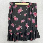 Torrid  Women's Pull On Skirt Black Floral Pleated Plus Size 3X Faux Wrap Photo 1