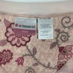 No Boundaries  juniors large y2k vintage Floral V-Neck shirt pink white whimsi gi Photo 2
