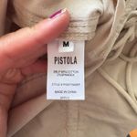 Pistola  Womens Zip Up Romper Short Sleeve‎ Drawstring Waist Casual Beige Photo 6