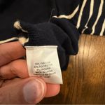 Milly  Navy Blue White Stripe Sweater Accent Button Shoulders Size Small 1622 Photo 4