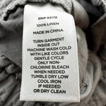 Magaschoni  100% Linen Paperbag Pants Crop Wide Leg Pockets Elastic Waist Gray L Photo 2