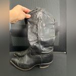 Tony Lama  Black Leather Cowboy Boots Style 1016 Sz 6.5 Note All Photos Photo 2