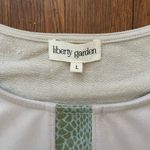 Anthropologie Liberty Garden Faux Suede w/Center Snake Stripe Shift Dress Sz L Green Size L Photo 8