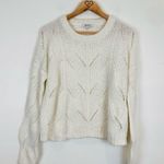 Madewell Charley pointelle alpaca blend ivory colored sweater. Size small Photo 2
