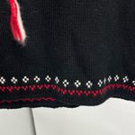 Jones Wear  wool blend winter snowflake sweater M black tie neck casual outdoor Photo 4