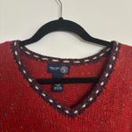 Plus size Venezia Jeans Red V neck Long Sleeve wool blend sweater Photo 1