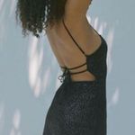 Urban Outfitters  UO Textured Strappy Mini Dress Black Leopard Cheetah Size XS Photo 1