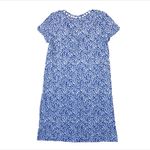 Lilly Pulitzer  ETTA CORSICA BLUE EASY PEASY White Pima Cotton POM POM DRESS M Photo 2