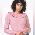 Greylin NWT  Claris Cozy Lurex Knit Sweater Collar Ruffle Pink Sparkle Medium Photo 0