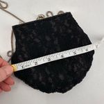 Le Regale Beaded Metallic black & gold Clutch Evening hand bag rope chain small Photo 7