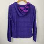 Title Nine  Medium Purple Hoodie Beach‎ Coverup Long Sleeve Top Photo 3