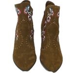 NWOT ~ CARLOS SANTANA Embroidered Suede LEATHER Cowboy Boots Booties ~ Women's 8 Brown Photo 5