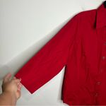 Columbia Red button down shirt 3/4 sleeves women’s size XL 100% cotton Photo 3