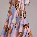 Anthropologie  Hutch Bloom Wrap Maxi Dress Sz S Open Tie Back Party Wedding Date Photo 0