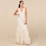Lulus LULU’S Deluca Ivory Sleeveless Ruffled Maxi Dress Photo 4