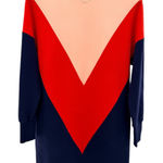 Scotch & Soda Colorblock Sweatshirt Dress Long Sleeve Preppy Sporty Minimal S Pink Photo 0