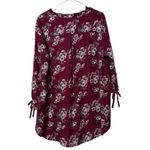 Joan Rivers  Women Size 18W Long Sleeve Floral Button Down Tunic Shirt Office Photo 1