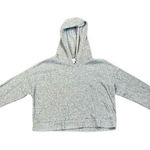 Adrienne Vittadini  Sport Gray Long Sleeve Short Shirt Hooded Medium Photo 0