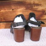 Franco Sarto Black Leather Block Heel Sandals Photo 5