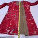 Solitaire Floral Print Faux Suede Cropped Flare Sleeve Long Line Kimono Jacket Photo 13