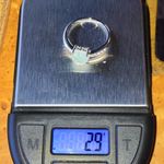 Genuine Aquamarine Sterling Silver Heart Ring Size 9 Photo 8