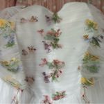 Amazon ZDKMVN White Flower Embroidered Tulle Prom Dress Photo 4