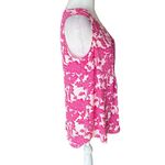 A pea in the pod  Pink Floral Sleeveless Blouse Pleated Front Womens Size Small Photo 2
