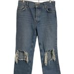 We The Free , free people distressed wide leg jeans. Size 28 rise buttons Photo 7