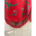 Merokeety  T-REX DINOSAUR all over UGLY CHRISTMAS TUNIC SWEATER Women’s L Photo 2
