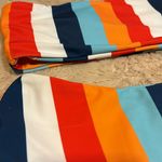 Striped, multicolored, and strapless bikini in size small Photo 3