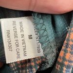 Lumière Lumiere Plaid Wrap Ruffle Collar Balloon Sleeve Blouse Green Orange Size Medium Photo 11