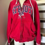 Mitchell & Ness Red New England Patriots Zip Hoodie Jacket Medium  Photo 0