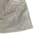 Good American  Good Skirt Coated Silver Metallic Mini Length Size 4 Women's Photo 11