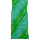 Shoulder Y2k Green & Blue Swirly Dress Babydoll Cami Midi Dress Small Medium Photo 2