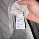 American Eagle Sweater Ribbed Speckled Long Sleeve V-Neck High Low Hem white M Photo 3