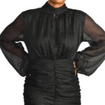 House of Harlow nwt revolve  1960 black ruched dress size 4 Photo 1