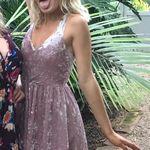 Forever 21 Pink Velvet Romper Photo 0