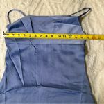 We Wore What  Size 2 Silky Blue Cowl Midi Dress Party Club Bridesmaid Wedding Photo 9