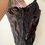 SAVAGE X FENTY lace tie up corset Teddy SIZE SMALL goth‎ witchy whimsigoth Black Photo 2