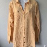 Free People Seersucker Peach Top Photo 0