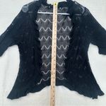 Black Lace Ruffle Shrug Sheer Zigzag Y2K Aesthetic Size M Photo 2