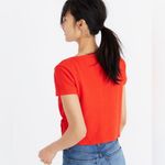 Madewell Texture & Thread Jacquard Wrap-Tie Top in Ripe Persimmon Size XL Photo 4