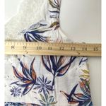 Free People  Bell Flower Ivory Blue Lace Double V Boho Lightweight Tunic Tank XS Photo 4